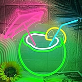 olcso Dekoratív fények-koktélok neonreklám faldekorációhoz bárhoz LED tábla szabályozható usb-s beltéri hálószobába nappaliba étterembe otthoni bár parti pub éjszakai klub férfi barlang bisztró fali dekorációs lámpák