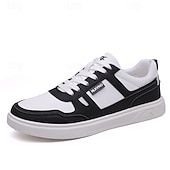 זול סניקרס קז'ואל-נעלי ספורט ספורטיביות לגברים בצבעי כחול כהה ולבן, קלות משקל ונוחות, עיצוב מודרני עם נגיעות כתומות, מושלמות ללבישה יומיומית וטיולים קז'ואליים