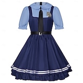  Tierdetektiv Hase Die Polizistin Cosplay Kostüm Outfits Abenteuerfilm Cosplay Film- und TV-Themenkostüme for Damen Mädchen Erwachsene Kinder Halloween Karneval Leistung Pädagogisches Ankleiden