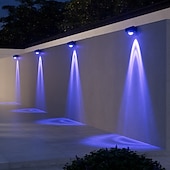 preiswerte Außenwandleuchten-2/4 Stück Solar-Außenwandleuchten, helle, wasserdichte Leuchten für Terrasse, Hof, Straße, Veranda, Zaun, Garage, Garten – perfekte Dekoration