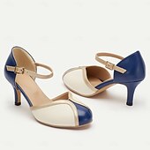 economico Décolleté con kitten heel-scarpe da donna vintage con tacco alto rosa e bianco con fiocco - eleganti tacchi retrò per matrimoni, feste e occasioni speciali