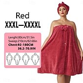baratos Utensílios de Casa de Banho-Conjunto de saia de banho plus size ajustável e touca de secagem rápida, roupa de banho confortável e prática, perfeita para depois do banho, à beira da piscina e no chuveiro, secagem rápida e ajuste regulável.