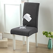 cheap Armchair Cover &amp; Armless Chair Cover-Water Resistant Polar Fleece Stretch Dining Chair Cover Soft Seat Slipcover for Home Kitchen Gift for Family(Not 100% Waterproof)