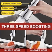 cheap Kitchen Utensils &amp; Gadgets-360° Rotating Kitchen Faucet Extender, Multi-Mode Water Flow Sprayer Attachment, Splash-Proof Water Saving Faucet Aerator with Extension Hose