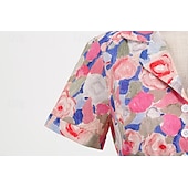 preiswerte Kleider-1950er Retro Vintage Midlänge Swing-Kleid Ausgestelltes Kleid Kurze Ärmel Blumen Tailliert und ausgestellt Kostüm Damen Karneval Valentinstag Lässig Heimkehr Retro-Mottoparty Erwachsene Kleid