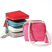 levne Skladování šperků-cestovní pouzdro na šperky, malá luxusní velkokapacitní úložná taška se střapci, dárkové tašky pro ženy, kapsičky se zipem, sametový úložný sáček na šperky na náramky, prsteny, náušnice