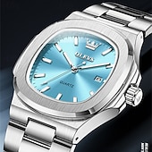 Недорогие Кварцевые часы-Новые бизнес-часы Olevs украшены светящимися элементами и календарем квадратный наутилус водонепроницаемые спортивные модные и повседневные кварцевые наручные часы