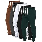 billige Joggesko-Herre Joggebukser Jogger Bukser Uformelle bukser Snorer Lomme Elastisk midje عادي Komfort Full lengde utendørs Daglig Enkel Klassisk Stil 1 2