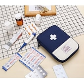 levne Úložiště a organizování-4ks mini přenosná lékařská taška přenosná malá prázdná cestovní mini taška na první pomoc venkovní lékařská záchranná taška multifunkční taška na uložení léků do nouzových situací