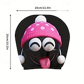 رخيصةأون أغطية الأثاث-2 قطعة من أغطية مسند رأس السيارة المطبوعة عليها قبعة عيد الميلاد المدهشة، ديكور السيارة، بدون حشو، سهلة التركيب والغسل، مناسبة للسفر لمسافات طويلة لتخفيف التعب، ديكور سيارة مضحك مثالي