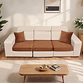 abordables Housse de fauteuil et d'accoudoir de canapé-1/2/3 housses de coussin de canapé en velours argenté élastique uni, style européen, douces et résistantes, idéales pour la décoration et la protection de votre intérieur.