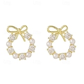 billiga Örhängen-1 par Örhänge For Dam Dagligen Gata Legering Monogram