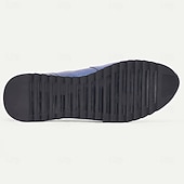 preiswerte Premium Leder Sneaker-Marineblaue Herren-Sneaker aus Leder – stylische, atmungsaktive Sneaker mit perforiertem Design, perfekt für aktive und lässige Outfits.