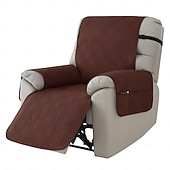 זול כיסוי לכיסא נדנדה-כיסויי כורסה עמידים למים 100%, כיסויים מונעי החלקה לכסא כורסה עם כיס, מגן ריהוט מרופד לכיסא שכיבה רחיץ לילדים, חיות מחמד