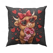 お買い得  枕、挿入物、カバーを投げます-1 個 ベルベット 枕カバー, プリント シンプル カジュアル 方形 伝統的な クラシック