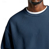 economico Felpe di base-Per uomo Felpa con cappuccio Maglia Velluto a coste Maglione Felpa con cappuccio abbottonata Aalbicocca Nero Bianco Verde chiaro Vino Girocollo Colletto Mao Semplice Testurizzato Casuale Quotidiano