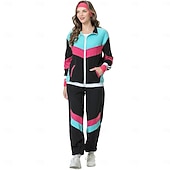 preiswerte Outfits-Retro Vintage 1980er HipHop Outfits Zubehörset Sportbekleidung mit Zubehör langarm Disco Kostüm Herren Damen Karnevalskostüm Halloween Karneval Neujahr Pride Parade Pride-Monat Erwachsene Weitere