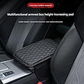 abordables Colgantes y ornamentos para coche-Cojín para caja de reposabrazos de automóvil, bolsa de almacenamiento de doble bolsillo multifuncional, funda de almohadilla de elevación de esponja para caja de reposabrazos central de automóvil.