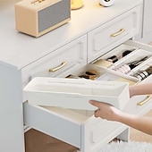 abordables Almacenamiento y organización-Organizadores de cajones de almacenamiento expandibles, paquete de 2, escritorio ajustable &amp;Organizador de cajones para el hogar, almacenamiento de cajones para la oficina, armario, maquillaje