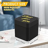 billiga Gåvor-3-pack långfinger i en låda, 3D-utskriven fingeröverraskningspresentask, rolig popup-skämtleksak för kontoret eller hemmet, vita elefantpresenter för vuxna, söt och bästa vita elefanten