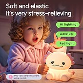 halpa Taimitarha yövalot-Salamander pehmeä silikoninen Pat-valo lastenhuoneen yövalo 7 väriä himmennys USB ladattava yöpöytälamppu tunnelmavalo joulu uusivuosi lahja