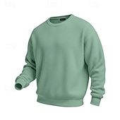 economico Felpe di base-Per uomo Felpa con cappuccio Maglia Velluto a coste Maglione Felpa con cappuccio abbottonata Aalbicocca Nero Bianco Verde chiaro Vino Girocollo Colletto Mao Semplice Testurizzato Casuale Quotidiano