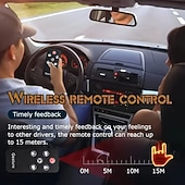 זול תליונים וקישוטים לרכב-אור מחוות אצבע לרכב רב תפקודי אזהרת רכב אור נגד התנגשות מאחור אור מחוות יד אינטראקטיבית אור רכב led מחוות אצבע אור לחלון אחורי כיף אינטראקטיבי led מחוות h