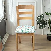 preiswerte Esszimmerstuhl-Abdeckung-Stuhl- und Hockerbezüge aus geometrisch bedrucktem Stretch-Polyester für Zuhause, Küche und Büro