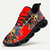 abordables Chaussures pour hommes-Baskets pour hommes de Mardi Gras avec imprimé multicolore jour des morts – Motif amusant et festif baskets confortables parfaites pour les défilés de carnaval
