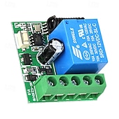 abordables Interrupteurs connectés-Interrupteurs télécommandés sans fil RF 1 canal 12 V CC avec code d'apprentissage, bascule momentanée, fréquence réglable jusqu'à 433 MHz