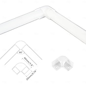 halpa LED-tarvikkeet-6 kpl 10 kpl 3,3 jalan / 1 m V-muotoinen LED-kanava hopeanvärinen alumiininen LED-nauha, diffuusorikanava maitomaisella valkoisella suojuksella, himmeä kulmavalaistus, helppo asennus, ei sisällä