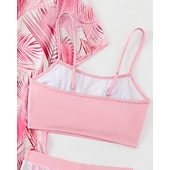 זול טנקיני וביקיני לגלישה-בגדי ריקוד נשים סטים של ביקיני בגד ים ביקיני גבוה עם מותן מרופד טרופי הגנת UV גמישות גבוהה ללא שרוולים בגדי ים גלישה צלילה שנרקול קיץ