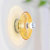 ieftine Aplici de Interior-Lampă de perete rotundă din sticlă cu 1 bec, model modern Art Deco, pentru dormitor