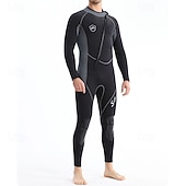 cheap Wetsuits &amp; Diving Suits-Men's 1.5mm Neoprene Diving Suit Full Wetsuit Rash Guard Stretchy Long Sleeve Front Zipper - Surfing Snorkeling Scuba Patchwork Winter