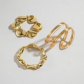 お買い得  ダンス用アクセサリー-サンバアクセサリーズ ボヘミアン ゴールド トーン スタッカブル ブレスレット - マルチレイヤード ワイヤーラップ バングル  チャンキー ジオメトリック チャーム ブレスレット パフォーマンスコスチューム