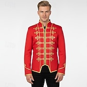 economico Cime-Costume di fantasia Giacca da circo direttore di circo Vittoriano Stile militare Adulti Per uomo Halloween Carnevale Feste Performance Mascherata Vestirsi