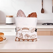 voordelige Keukenopslag-Set van 2 katoenen broodzakken met TPU-drukknoopsluiting, herbruikbare verpakkingstas voor gebak, milieuvriendelijke stoffen brood-, sandwich- en gebaksbewaarzak, duurzame keukentas