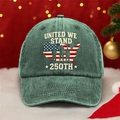 economico Cappelli Patriottici 250-Per uomo Unisex Cappello per il 250° anniversario degli Stati Uniti Cappellino da Baseball Cappello da Sole Cappello da Camionista Blu Nero Poliestere / Poliammide Regolabile Patriotico Vacanza Sport