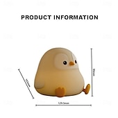 halpa Taimitarha yövalot-pingviini vauva pehmeä silikoni taputusvalo yövalo usb-lataus joulu uusivuosi festivaali syntymäpäivälahja sisä makuuhuone tunnelmavalo