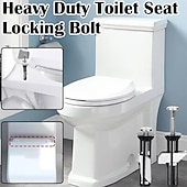 billige Skrutrekkere sett-4 stk. kraftig toalettsetefesteboltsett, universelt toalettseteskrueutskiftningssett, toalettseteboltsett for enkel installasjon, festedel for toalettsetetopp