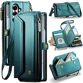 cheap Samsung Cases-Phone Case For Samsung Galaxy Z Fold 7 Wallet Case with Lanyard with Wrist Strap Kickstand TPU PU Leather