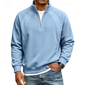 economico Felpe di base-Per uomo Maglia Felpa con cappuccio Felpa con zip corta Rosso bordeaux Nero Verde chiaro Verde militare Blu marino Colletto Mao Semplice Patchwork Casuale Quotidiano Sport &amp; Outdoor Streetwear Cool