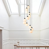 abordables Éclairages grappe-Suspensions LED modernes – lustres élégants pour escalier &amp; salon