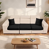 abordables Housse de fauteuil et d'accoudoir de canapé-1/2/3 housses de coussin de canapé en velours argenté élastique uni, style européen, douces et résistantes, idéales pour la décoration et la protection de votre intérieur.
