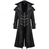 economico Capispalla-Retrò Vintage Rococò Medievale Cappotto Smoking Frac Lunghe Costume Per uomo Reale Halloween Carnevale Feste LARP Fiera Rinascimentale Adulti Cappotto