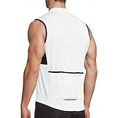baratos Camisolas masculinas-Homens Colete para Ciclismo Camisa para Ciclismo Côr Sólida Sem Manga Moto Colete Camisa / Roupas Para Esporte Blusas com 3 bolsos traseiros Ciclismo de Montanha Ciclismo de Estrada Secagem Rápida