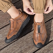 baratos Sapatos Casuais com Cadarço-Tênis masculino marrom estiloso – leve, confortável e com design respirável para uso o dia todo, ideal para o dia a dia e eventos casuais.