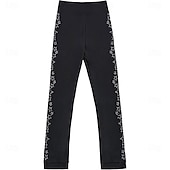 economico Pantaloni e Leggings da Pattinaggio Artistico-pantaloni da pattinaggio artistico da donna e da ragazza, pantaloni da pattinaggio sul ghiaccio, neri, elastici, abbigliamento da pattinaggio per gare di allenamento, termici, caldi, con