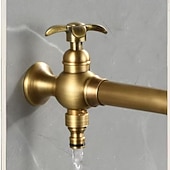 Недорогие Смесители для раковины в ванной-Ванная раковина кран - Вращающийся Хром Монтаж на стену Одной ручкой одно отверстиеBath Taps