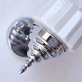 baratos Candeeiros de Parede de interior-Aplique de parede tradicional de ferro e vidro em formato de microfone, com 1 lâmpada, para sala de estar.